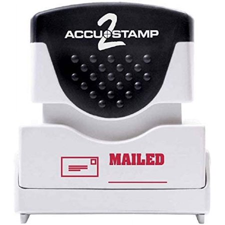 ACCUSTAMP2 Message Stamp with Micro ban Protection, MAILED, Pre-Ink, Red (035586)