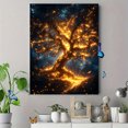 thumbnail image 4 of Qisvanset 12x16 Inch Glowing Moon Forest Canvas Wall Art, Mystical Enchanted Tree Night Scene Home Wall Decor, 4 of 8