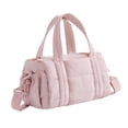 thumbnail image 3 of Bolso de mano acolchado para mujer con compartimentos para niñas, bolso de hombro para senderismo callejero rosa, 3 of 9