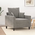 thumbnail image 1 of vidaXL Sofa Chair Light Grey 60 cm Velvet, 1 of 5