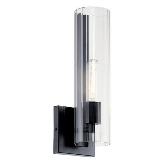1 Light Wall Sconce in Modern Style-14 inches Tall and 4.75 inches Wide-Black Finish Bailey Street Home 147-Bel-5180100