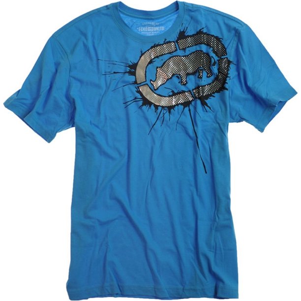 Ecko Unltd. Camiseta gráfica Drip D Rhino para hombre, azul, pequeña