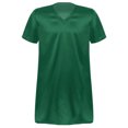 thumbnail image 6 of Raenseen Men Satin Nightshirts Sleepwear Summer Homewear Pajama Top Above Knee Length Comfy Night Dark Green XXL, 6 of 7