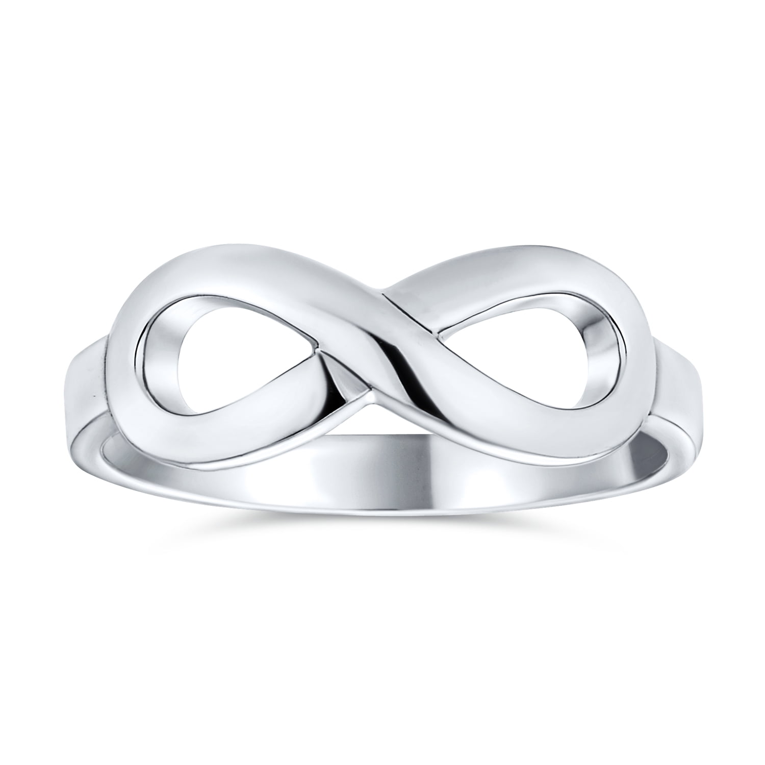 Best Friends BFF Love Knot Infinity Band Ring For Girlfriend For Teen Oxidized 925 Sterling Silver