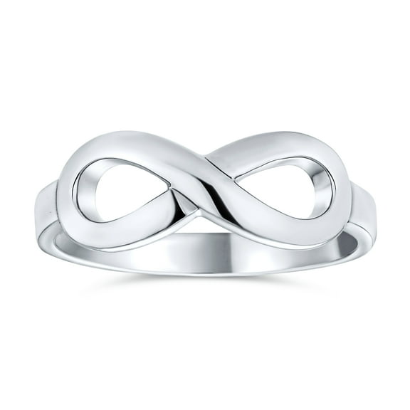 Bling Jewelry Womens Simple Best Friends Infinity Silver Ring with Love Knot Symbol Sterling