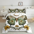 thumbnail image 2 of Death Moth Twin Comforter Set for Adult Gothic Style Bedding Sets Western Farmhouse Moth Print Bedding Comforter Sets Rustic Farm Sunflowers Down Comforter Moth Decor Duvet Set, 2 of 7