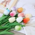 thumbnail image 4 of Ramo de tulipanes artificiales, flores falsas de espuma de PE, decoración de boda, hogar, jardín, regalo de decoración, 3/5 piezas, 4 of 4