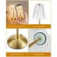 thumbnail image 6 of WE Cordless Lamp, Crystal+Dimmable+3 Colors Rechargeable Lamp, Touch Battery Operated Vintage Ambient Light for Kitchen/Bedroom/Bathroom Shower/Dining Table/Entryway/Hallway/Bar, 6 of 7