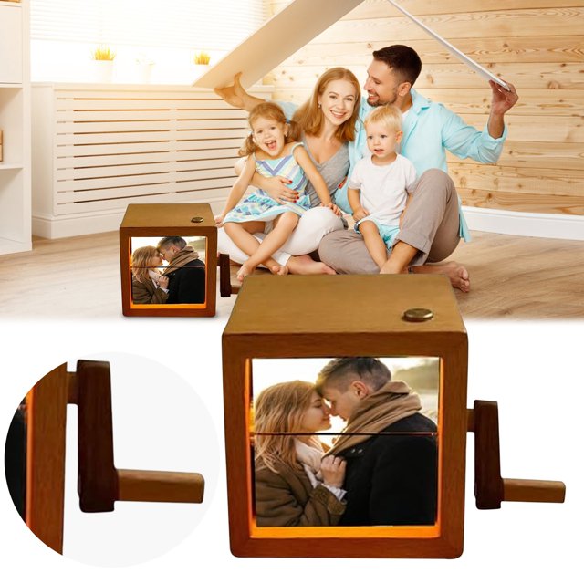Ctnporpo Creative DIY Customized Flip Book Photo Machine with Light Personalized Design Perfect Choice for Recording Moments Suitable for Family Gatherings Desktop Ornament