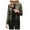 Army Green, variant on Women's Faux Leather Jackets Long Blazer Fashion Sleeve Open Front Short Cardigan Suit Jacket Coat Top Blazers for Work Casual Moto Biker Outwear