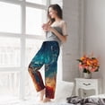 thumbnail image 5 of Salouo Celestial Stag Cosmic Glow Print Women's Pajama Pants Casual Loose Sweatpants PJs Flowy Pants Drawstring Palazzo for Women Wide Leg Pants Lounge Pajama -Large, 5 of 8