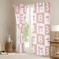 thumbnail image 3 of Erosebridal Kids Cute Pink Bowknot Curtains Pack of 2 (42x84 Each),Initial Alphabet B Curtains Blackout For Girls, 3 of 7