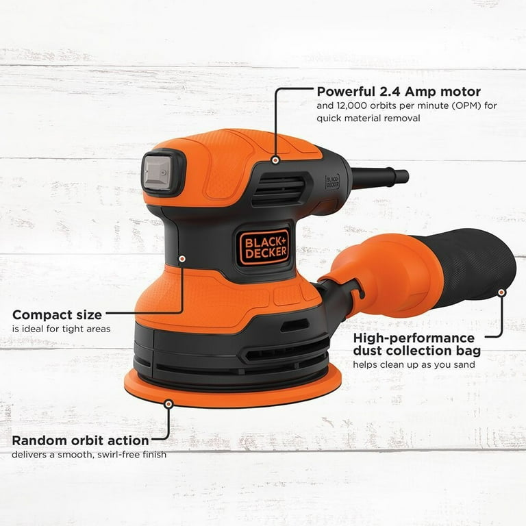 BLACK+DECKER 2-Amp Corded Variable Speed Sheet Sander with Dust