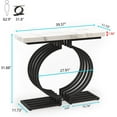 PAKASEPT Console Table, 40 inch Modern Faux Marble Entryway Table with