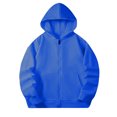 thumbnail image 5 of Lilgiuy Girls Zip Up Hoodies Casual Solid Color Long Sleeve Sweatshirts Jackets with Pockets, 5 of 5