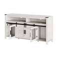 thumbnail image 4 of WAMPAT 59" Farmhouse TV Stand for 65 Inch TV, Wood Entertainment Center with Sliding Barn Doors & Mesh Doors, Antique White, 4 of 10