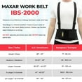 thumbnail image 6 of MAXAR Work Belt, Industrial Lumbosacral Support Back Brace (Standard with Suspenders), 6 of 6