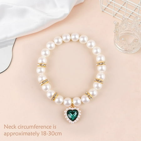Suquosor Fashion Adjustable Pet Pearl Necklace Cat Dog Pearl Collar Wedding Party Pet Jewelry Accessories Pet Products Pet Birthday Gifts