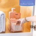 thumbnail image 6 of primebox Plastic Food Storage 4 Pack Clear Container Bin with Handles for Organizing Kitchen, Pantry, Refrigerator, Freezer, Pantry, Cabinet, Closet, Bathroom. 10”x6”x5”, 6 of 7