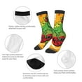 thumbnail image 3 of Fuzoiu Cool Dinosaur Playing Guitar Print Kids Socks For Boys Girls,Grip Crew Socks with Non Slip,Lightweight Stretch Crew Socks,Toddlers Crew Boot Socks, 3 of 5