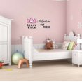 thumbnail image 3 of Girls Rule Adventure Is Out There Girls Love Beautiful Crown Prince Unicorns Royalty Sweet Dreams Decorating Holiday Gift Ideas Bedroom Wall Decal Sticker - Size: 10 In X 5 In, 3 of 5
