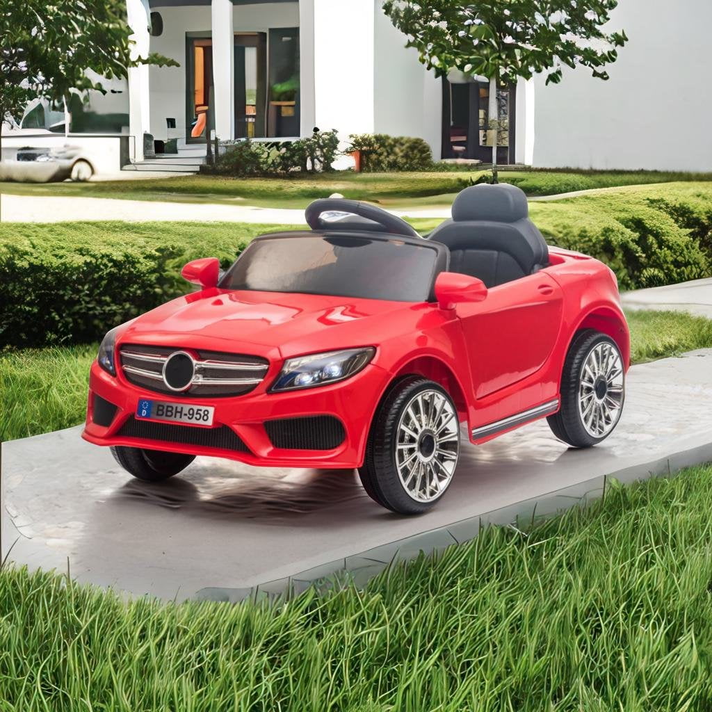 CIPACHO 12V Kids Electric Ride-on Car for Indoor Outdoor, Battery Powered Ride-On Vehicle for Child, Red