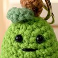 thumbnail image 2 of Lindo Llavero Tejido A Mano Apoyo Emocional Muñeca Punto (patata) Verde, 2 of 4