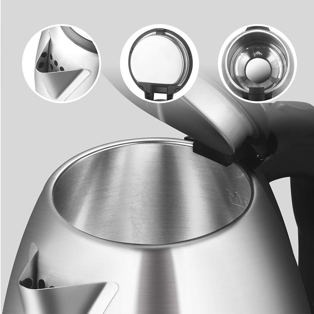 Fast Boiling Electric Kettle 2.3L Hot Water Boiler - 1500W Tea kettle with Wide Opening and Led Indicator, Auto Shut-Off and Boil-Dry Protection,Stainless steel