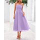 thumbnail image 4 of Vestido PRETTYGARDEN de verano con tirantes finos para mujer, color morado, 4 of 9
