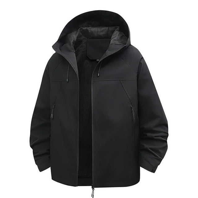 iHPH7 Imperméables pour Femmes avec Capuche Vestes de Sport pour Femme Imperméable Trench pour Femme Veste de Randonnée pour Femme Manteaux de Pluie de Voyage pour Femme Veste d'Extérieur Compressible Noir m