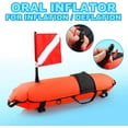 thumbnail image 5 of Buoy, Hi-Visibility Inflatable Torpedo Buoy Float Signal Floater Ball with Dive Safety Flag and 82ft Ropes for Scuba Diving, Freediving, Snorkeling, Swimming, 5 of 14