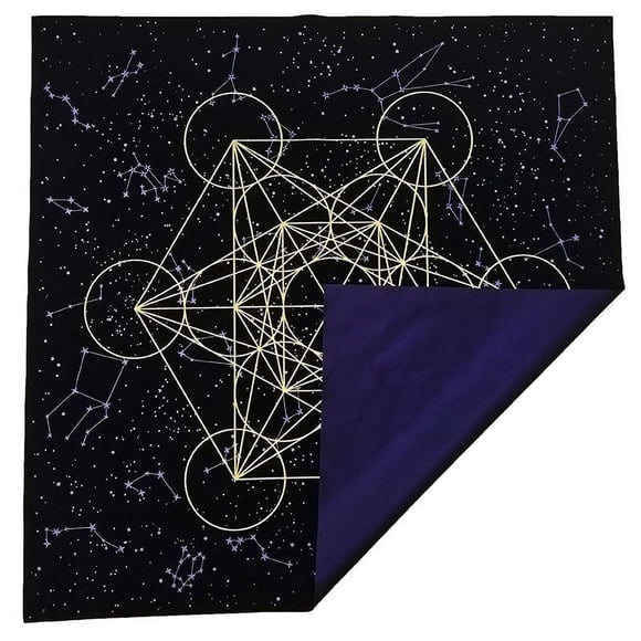 XmhyTop-A Altar Cloth 23*23 Inches Table Cloth Square Tarot Witchery Supplies (Black)