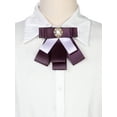 thumbnail image 4 of INSPIRE CHIC Women's Bowknot Ribbon Bow Brooch Elegant Blue Pin Bow Tie for Wedding Ceremony Purple with Beads, 4 of 4