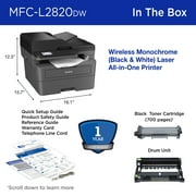 Restored Brother Wireless MFC-L2820DW Compact Monochrome All-in-One Laser Printer with Copy, Scan and Fax, Duplex and Mobile Printing