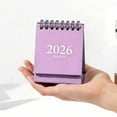 thumbnail image 2 of Mini Desk Calendar 2026-2027, January 2026 until July 2027, 19 Months Standing Flip Small Desktop Calendar Twin-Wire Binding with Stickers for Home Office School(2PCS), 2 of 7