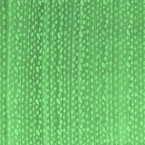 Ahgly Company Indoor Square Abstract Emerald Green Modern Area Rugs, 8' Square
