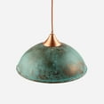 thumbnail image 5 of Handmade Hammered Copper Green Patina Pendant Light | Timeless Farmhouse Elegance, 5 of 7