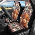 thumbnail image 2 of XYZCANDO Vehicle Interior Accessories Geometric Print 2 Pack Car Front Seat Covers Non-Slip Truck SUV Sedan Waterproof Soft Car Seat Covers, 2 of 10