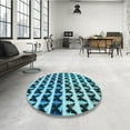 thumbnail image 4 of Ahgly Company Machine Washable Indoor Rectangle Transitional Medium Teal Green Area Rugs, 3' x 5', 4 of 7