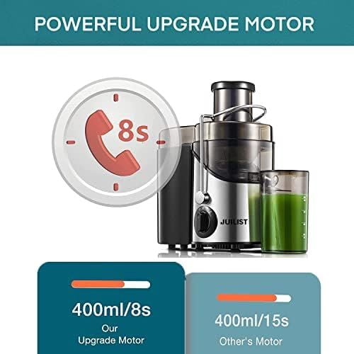 Juicer Machines,  3" Wide Mouth Juicer Extractor Max Power 800W, for Vegetable and Fruit with 3-Speed Setting, 400W Motor, Easy to Clean