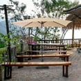 thumbnail image 5 of C-Hopetree Rectangular Outdoor Patio Market Table Umbrella with Tilt 6.5 x 10 ft, Beige, 5 of 7