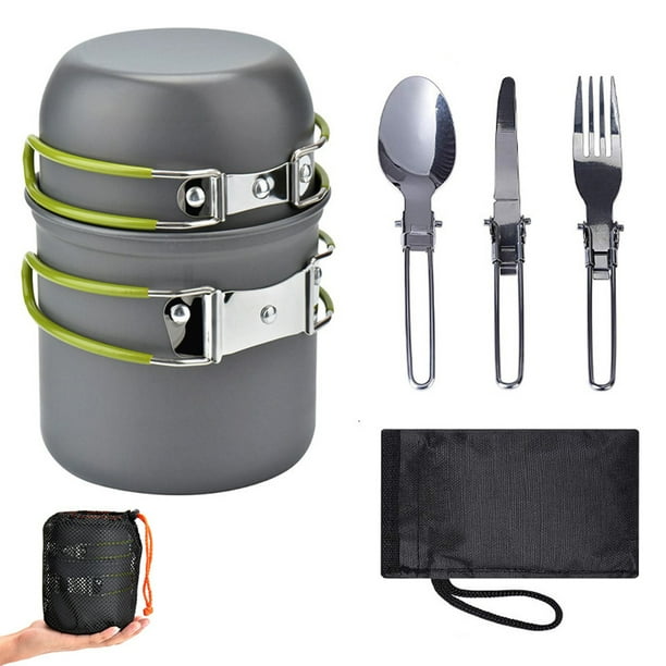 Utensilios de cocina ultraligeros para acampar, juego de vajilla para exteriores, senderismo, Picnic, mochilero