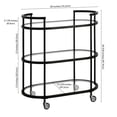 thumbnail image 5 of Evelyn&Zoe Modern/Contemporary 30" Wide Blackened Bronze Bar Cart, 5 of 7