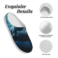 thumbnail image 5 of Fotbe 3D Realistic Shark Pattern Women's Fuzzy Curly Fur Memory Foam Loafer Slippers Indoor Outdoor Slippers Winter Home Shoes-42/43, 5 of 7