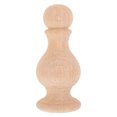 thumbnail image 1 of Curtain Rod Ends Wooden Spindle Finial Natural Wood Decorative Homeowners 1Set, 1 of 8