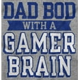 thumbnail image 2 of Fathers Day Dad Bod Video Gamer Brain Men's Big & Tall Graphic Zip Up Hoodie Brisco Brands 2X, 2 of 5