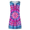 thumbnail image 4 of QIPOPIQ Robes d'Été pour Femmes 2024 Tendance Boho Imprimé Floral Trou de Serrure Col Rond Sans Manches Robes d'Été, 4 of 6