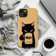 thumbnail image 6 of Grumpy Black Cat Phone Case, Funny "Nope" Coffee Mug Design, Sassy Cat Lover Protective Cover for iPhone 16 15 14 13 12 11 Pro Max Mini Plus, 6 of 6