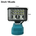 thumbnail image 2 of Outdoor Lighting 3 4 6 8inch 18V Battery Flashlight Battery Compatible Floodlight Handheld Spotlight 2800Lm 18W Output, 2 of 8