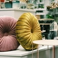 thumbnail image 4 of Truu Design Decorative Faux Velvet Round Throw Pillow, 4 of 4